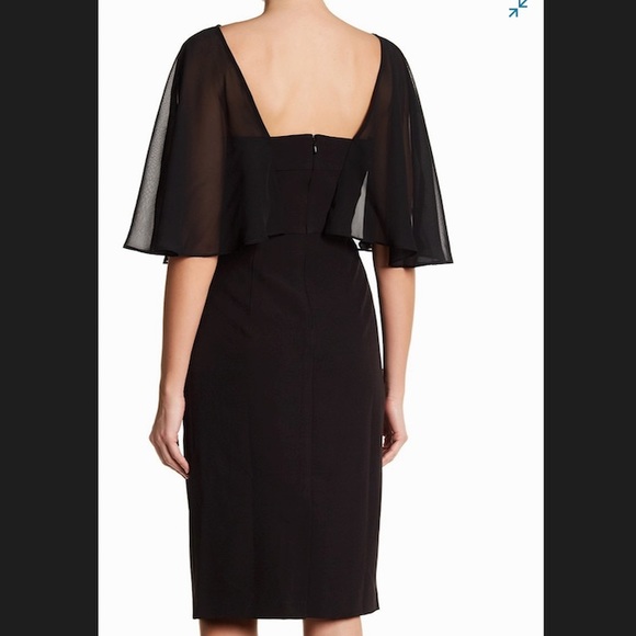 Nanette Lepore sheath with chiffon cape/scarf - Picture 2 of 5